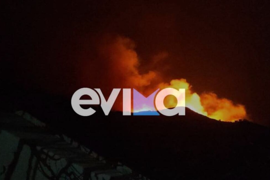 Πυρκαγιά στους Καλλιανούς Καρύστου: Προειδοποίηση από το 112