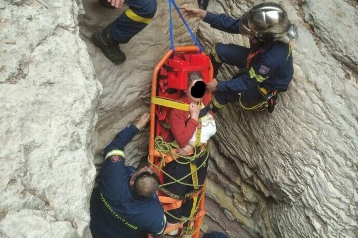 Διάσωση Αμερικανού ορειβάτη σε χαράδρα της Ρόδου