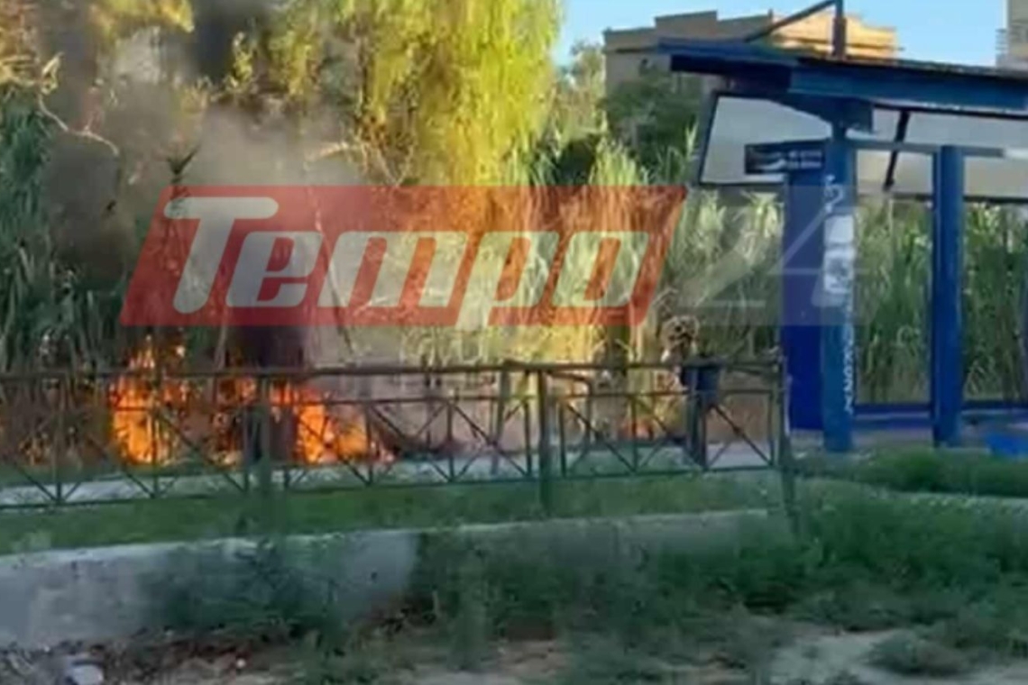 Πυρκαγιά στον σταθμό Προαστιακού Πάτρας: Σύλληψη υπόπτου κοντά στο σημείο