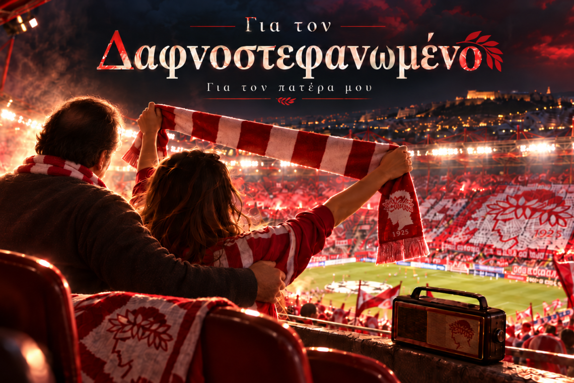 Για τον Δαφνοστεφανωμένο: Όταν ο Ολυμπιακός γίνεται η πιο δυνατή ανάμνηση ενός πατέρα